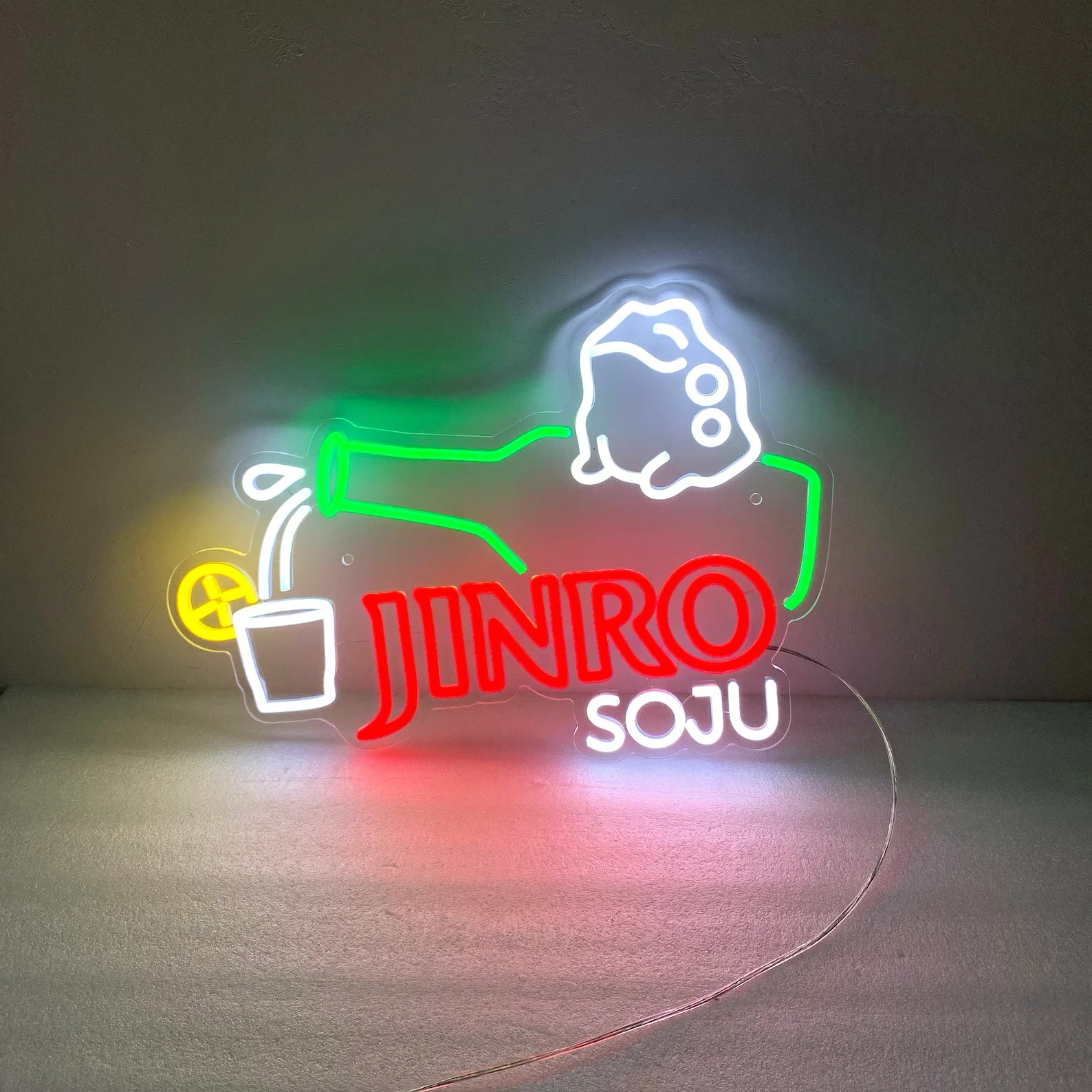 Jinro Soju Led Neon Light, Soju Neon Sign, Korean Style Wall Decor, Store Restaurant Bar Business Neon Sign, Drink Beer Sign
