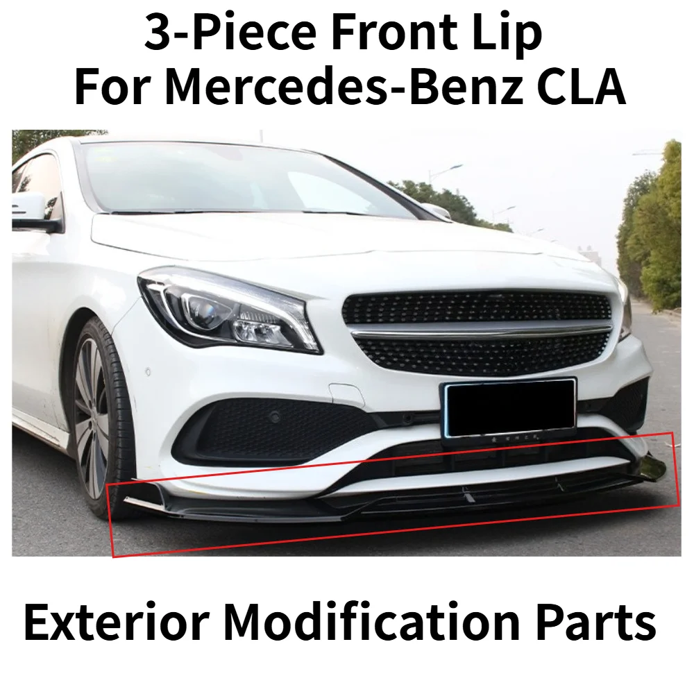 

Front Bumper Lip Splitter Chin Spoiler For Mercedes Benz CLA Class W117 2016-2019 Car Exterior Refit Body Kit Accessories