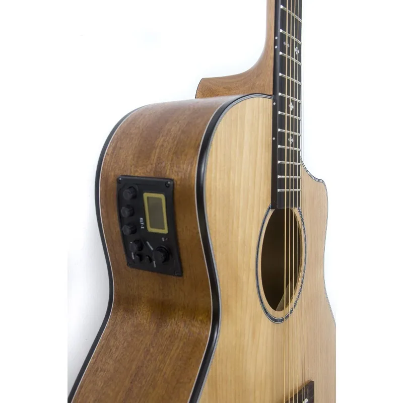 Wholesale 36/40/41-Inch Folk  Electric Acoustic Guitar Matte spruce wood Electric acoustic guitar for Beginners