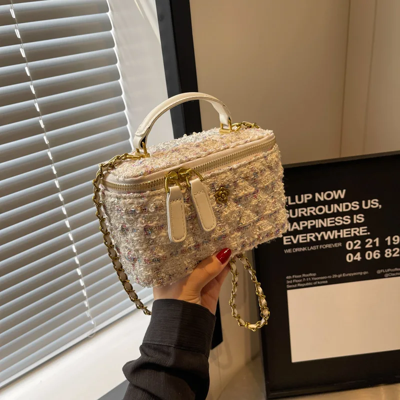 High Quality Trendy Checked Women Bag New Fashion Chain Crossbody Bags Brand Designer Handbags and Purses Small Shoulder Bags