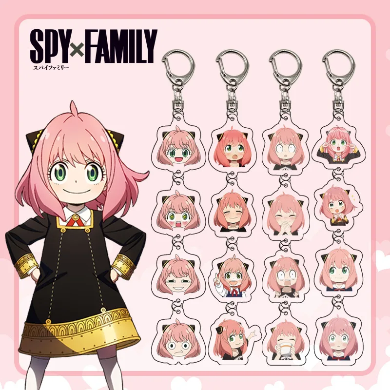 Spy X Family Chain Keychain AnyaForge Acrylic Y2k Fashion Toys Anime Cartoon Frind Kawaii Cute Personalized Gifts