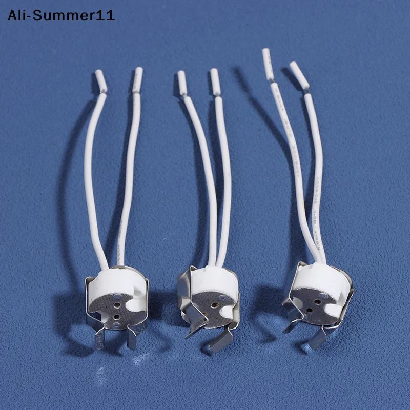 【A6L】3Pcs MR16 GU5.3 G5.3 Socket MR16 Socket Lamp Holder With Bracket LED Halogen Gu5.3 Light Socket White 10cm Silicone Cable