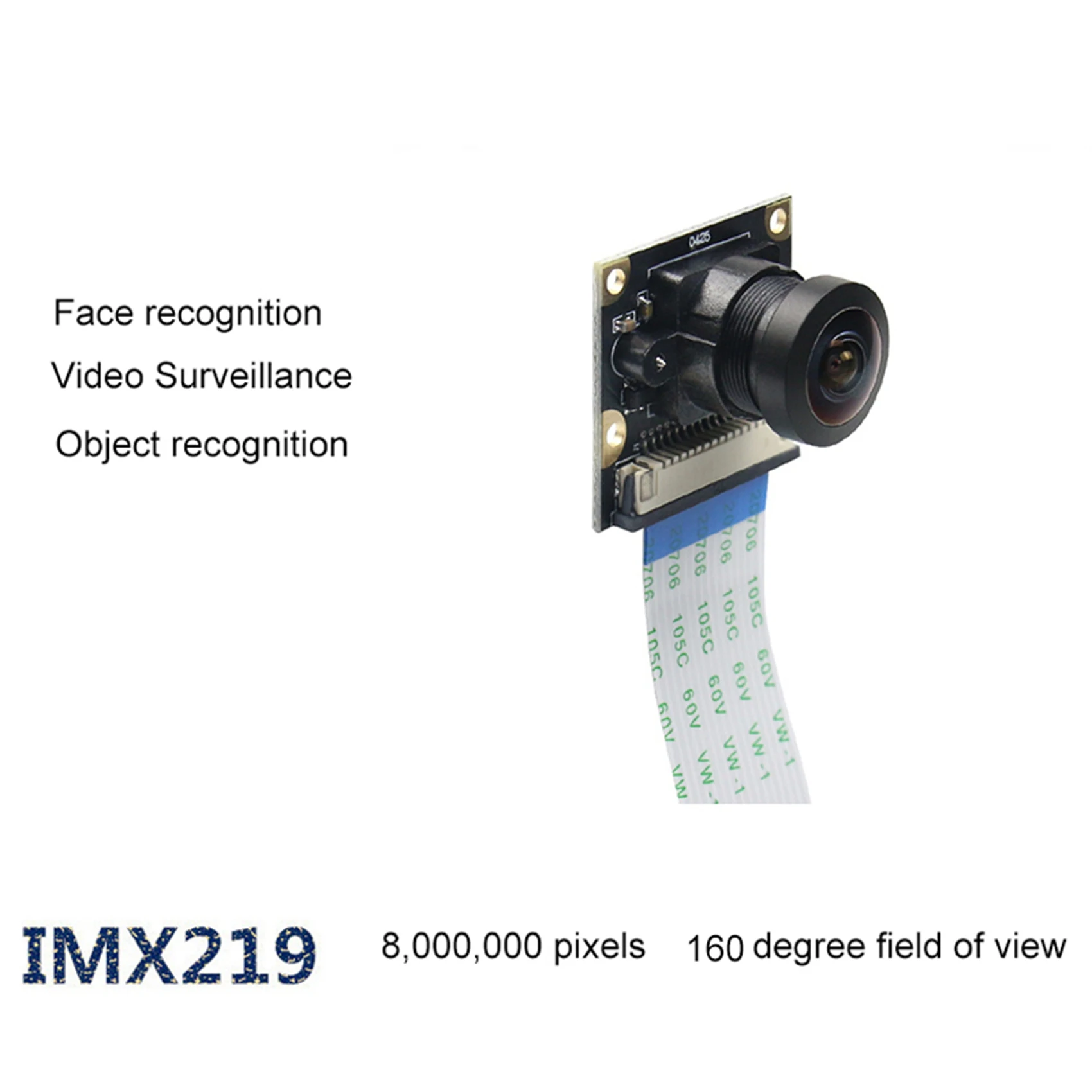 AAAEL-2X 8MP Camera Module IMX219 For Jetson Nano 160 Degree FOV 3280 X 2464 Camera With 15 Cm Flexible Flat Cable