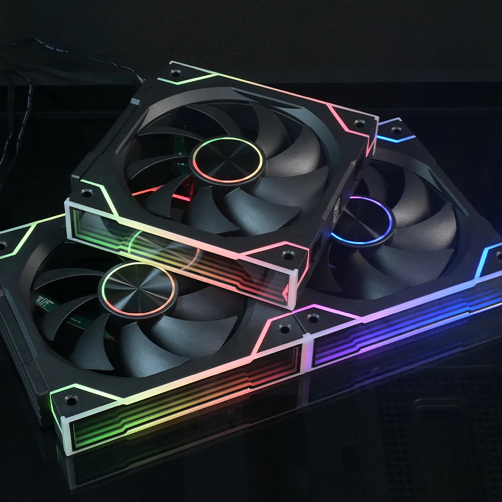 Модульный охлаждающий вентилятор SOONCOOL для корпуса игрового ПК 120*120*25 мм ШИМ-кулер ARGB для корпуса компьютера, 3 шт.
