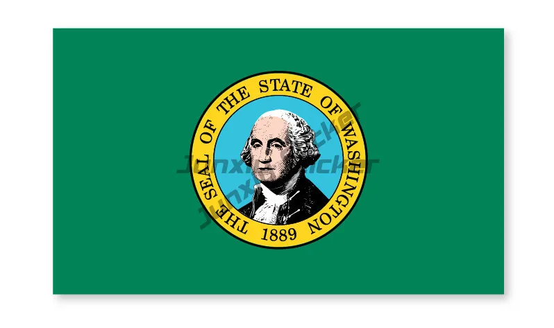 

WASHINGTON EMBLEM FLAG VINYL STICKERS CAR VAN TRUCK TAXI LORRY