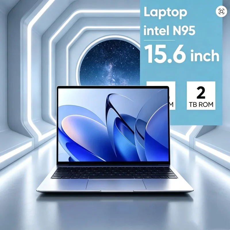 Portátil Scintillant 2026 Crown Spawn de 15.6 Pulgadas, Pantalla IPS FHD N95 de 120Hz, Pantalla Delgada Deslumbrante, SSD, Teclado Luminoso y Dinámico
