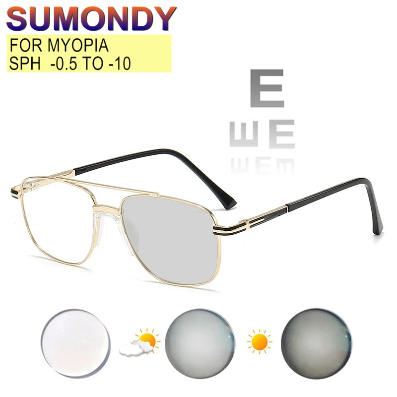 

Prescription Glasses For Myopia -0.5 To -10 Men Women Stainless Steel Frame Nearsighted Spectacles Astigmatism Custom UF96