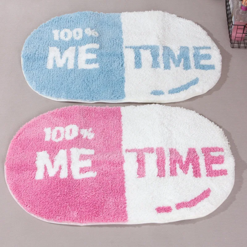 Time Capsule Rug Thickened Flocked Bathroom Mat Warmth Insulation Foot Pad Carpet Home Decoration