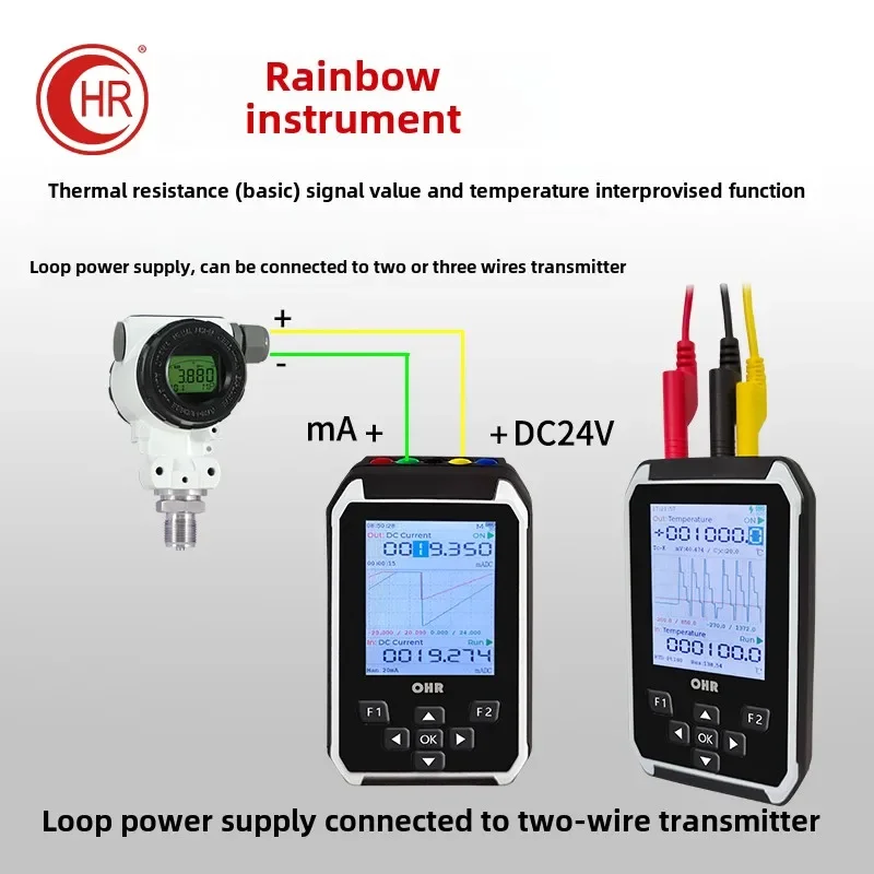 Compact Handheld Process Calibrator for Temperature Current Voltage Frequency; KS Couple RTD Thermocouple Signal Generator
