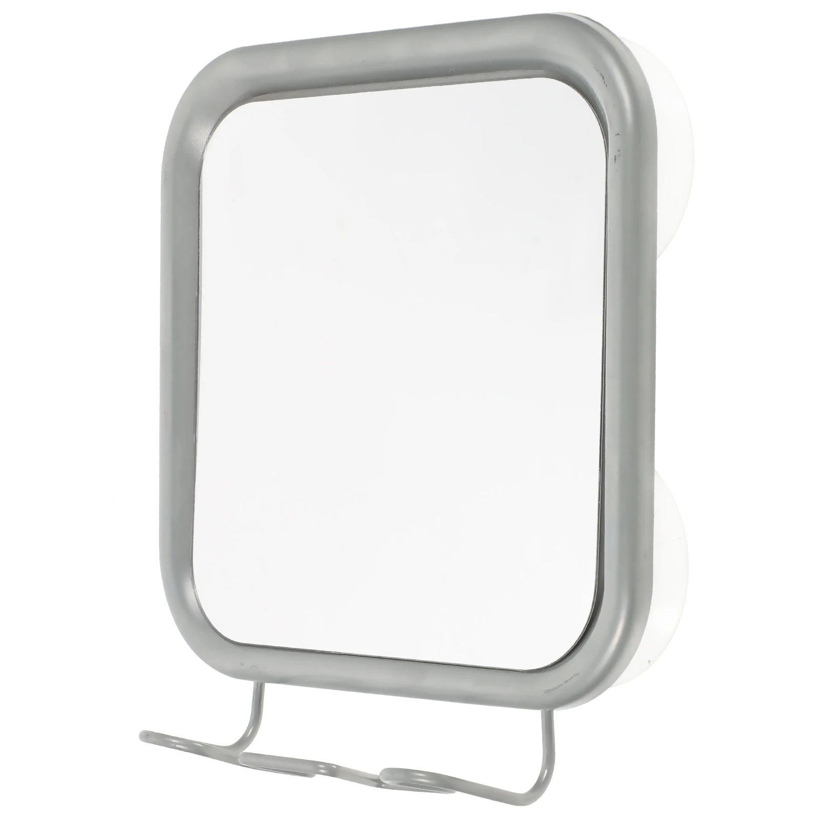 

Suction Cup Makeup Mirror Wall Vanity Silver Glass High Definition Bathroom Travel Small Fogless Anti Shaving for Shower Tile