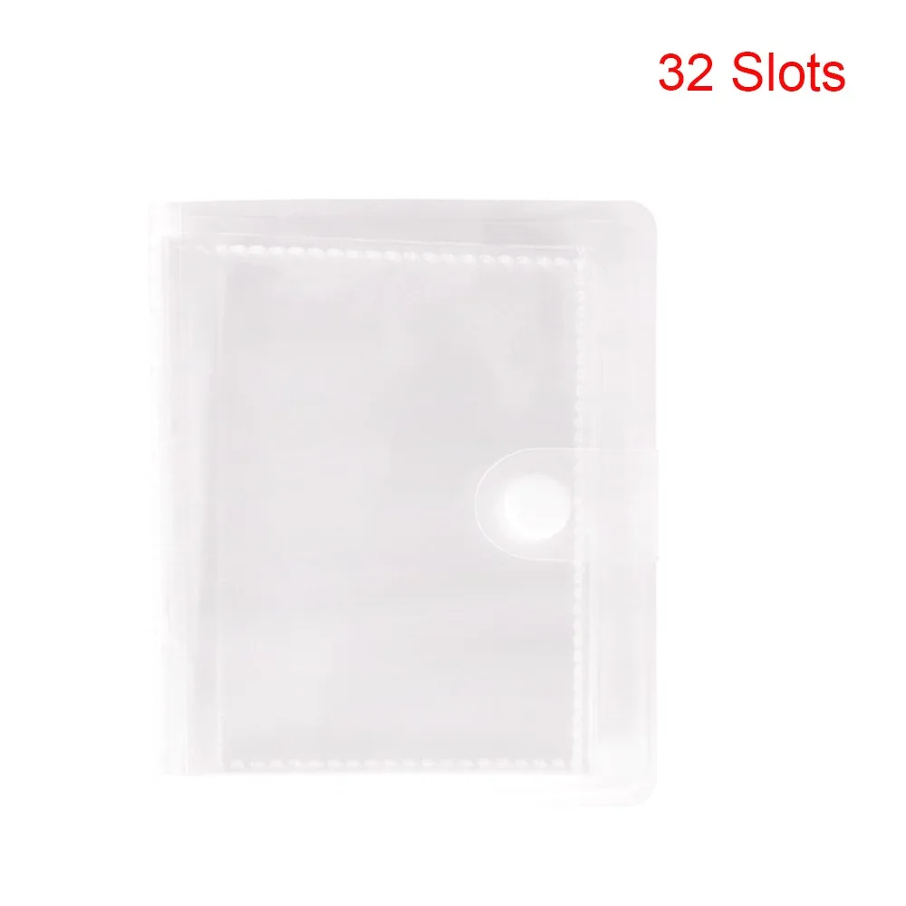 32/60 Slots Nail Stickers Album Transparent Empty Sticker Storage Book Photo Size Nail Accessories Organizer Accessories Storage