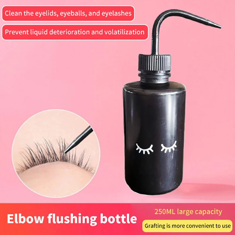【250ml Water Squirt Bottle Safety Rinse Bottle Watering Tools Plastic Squeeze Washing Bottle For Eyelash Extension Tattoo】