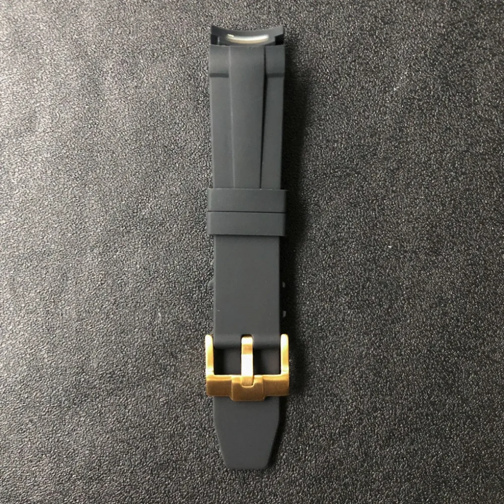 Rubber Luminous Watchbands 20mm Bracelet with Stainless Steel Gold Buckle Watch Accessories Watch Strap for Men Women Kids