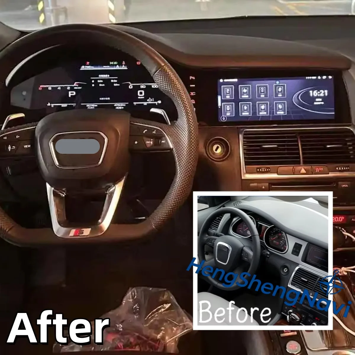 HS CY Car Radio For Audi Q7 4L 2005-2015 Car LCD Dashboard Digital Cluster Virtual Cockpit Android Wireless Carplay Auto stereo