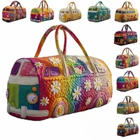 Quilted Duffle Bag Large Capacity 3D Quilting Craft Travel Duffel Bag Tote Bags Short-distance Handbag - Image 5