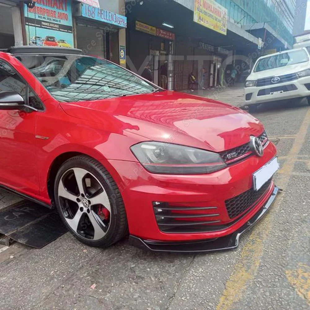 Front Bumper Lip Spoiler Splitter Canards Custom Diffuser Body Kit For VW Golf 7 7.5 MK7 7.5 GTI GTD GTE R R-LINE 2012-2020