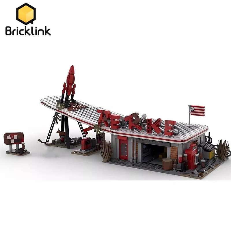 

Bricklink MOC Ideas Game Fallout 4 Red Rocket Truck Stop City House Architecture Sets Building Blocks Kid Toys Christmas Gift