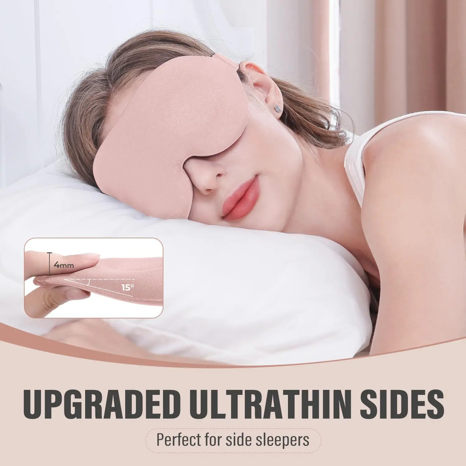 1PCS 3D Sleeping Eye Mask Blindfold For Unisex Soft Tiredness Relief Eye Cover Natural Sleeping Blind Eye Patch Skin Care Tool