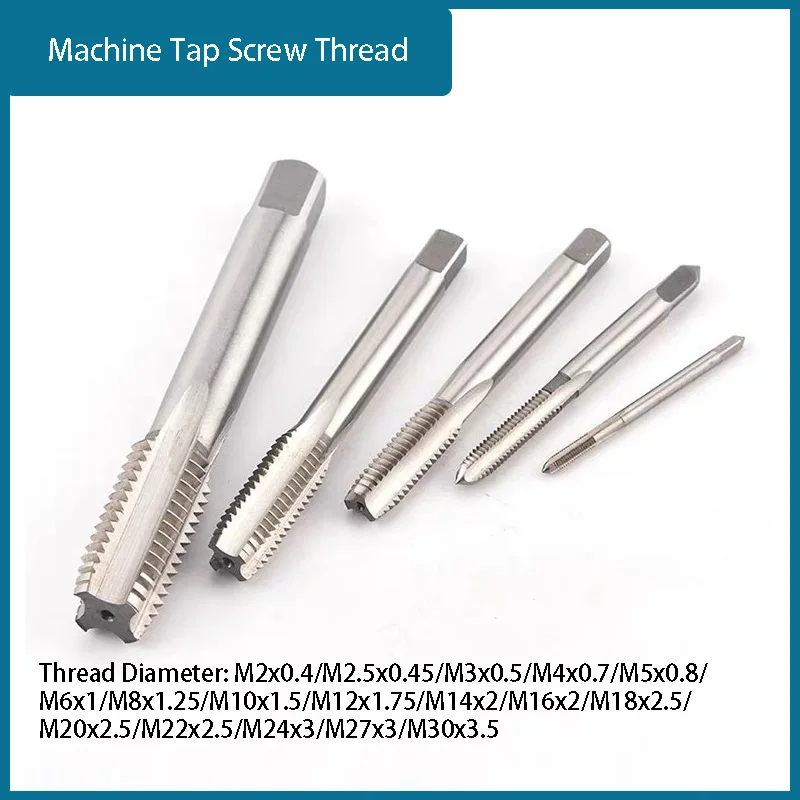 

1Pcs Machine Tap Screw Thread 6542 Hss Material Metric Taps Drill for Metal Sheets Stainless steel Plates m2-m30