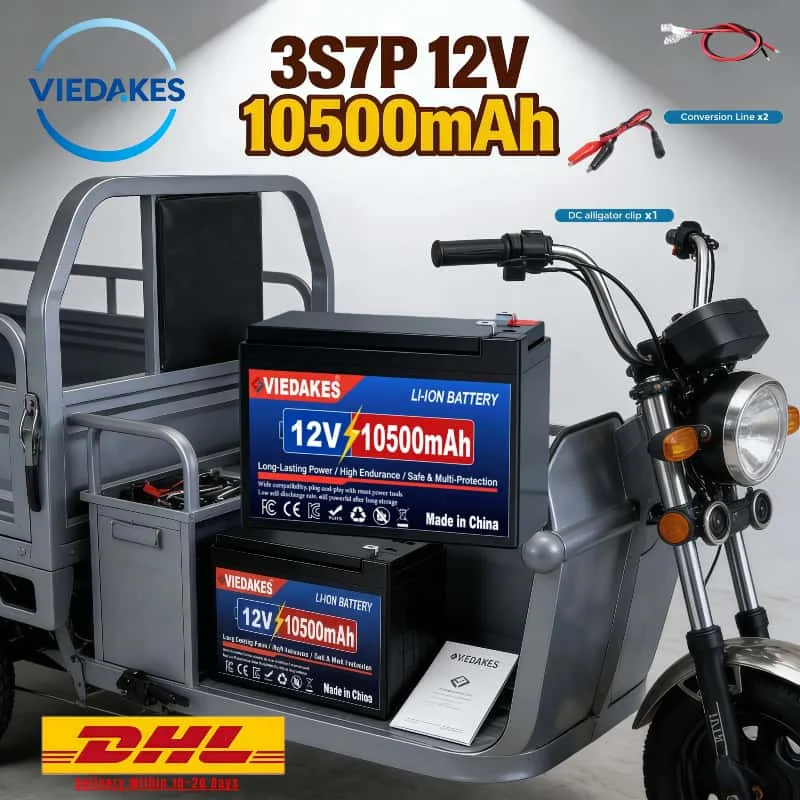 

Power Up Your 12v battery lithium Tools: 3S7P 18650 Li-ion Battery Pack – 100% Real Capacity 12V 10500mAh, High Endurance