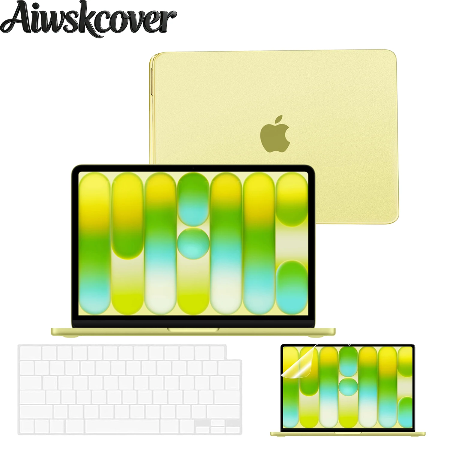 Étui pour MacBook Neo 13 pouces, modèle 2026 A3404, kit 3 en 1 : coque rigide en plastique, protection de clavier et protection d'écran