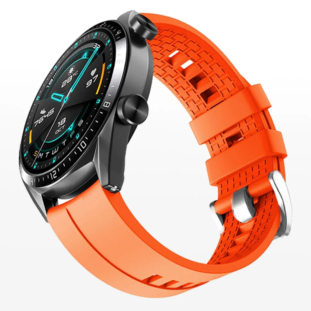 Силиконовый спортивный ремешок 20 мм 22 мм для HUAWEI WATCH GT 5/4 Pro 46 мм GT 3/2 42 мм Ремешок для часов HONOR Magic Watch 2 GS 3 Pro ES Браслет
