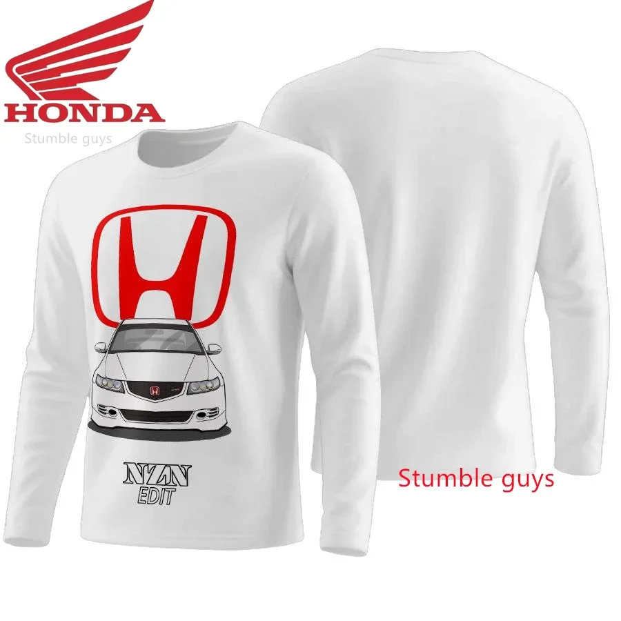 

Honda Men Long Sleeve T-Shirt Spring Autumn Casual Women Clothes Sport Casual Women Clothes Tee​