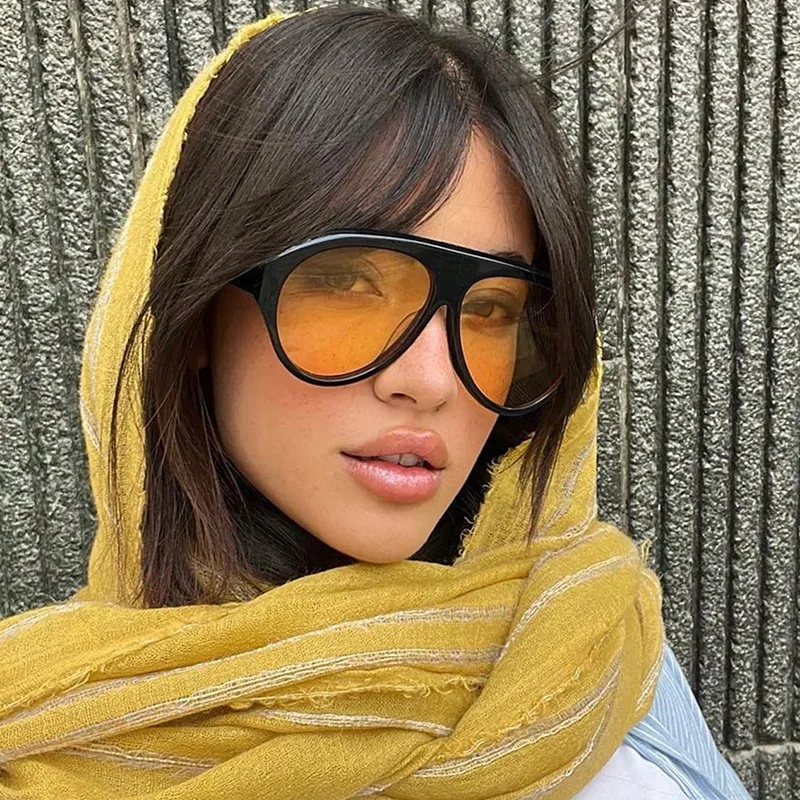 Schutzbrille Vintage Übergroße Oval Punk Sonnenbrille Frauen Marke Designer Beliebte Sonnenbrille Im Freien Fahren Brillen