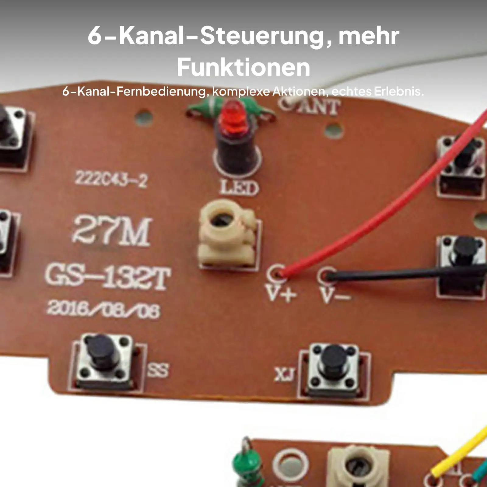 RC 크롤러 섀시 수정 및 원격 제어 자동차 예비 부품용 6CH PCB 보드 구리 수신기