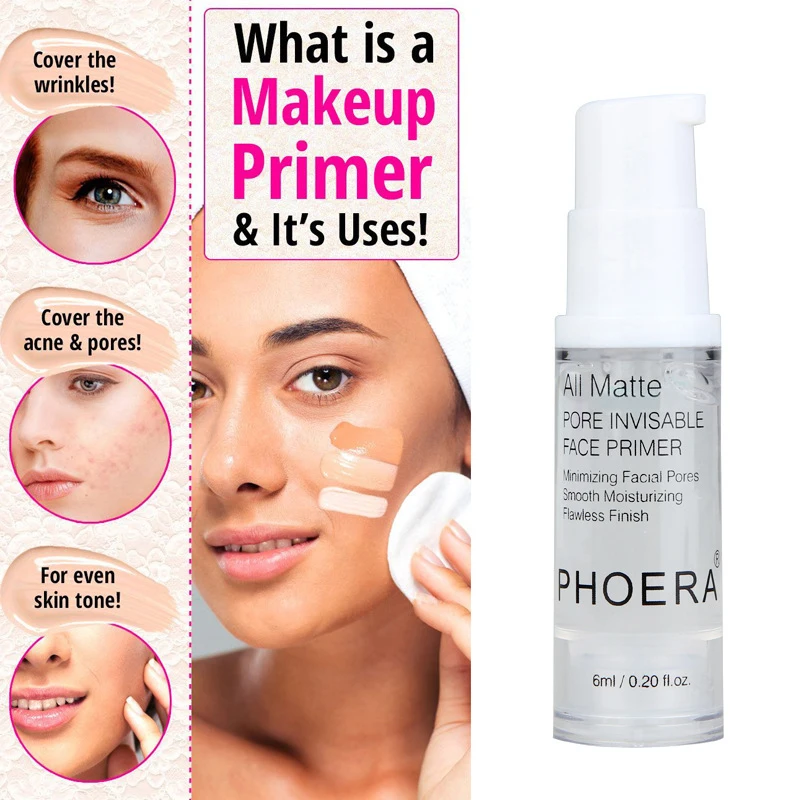 PHOERA 3/5 stücke Make-Up Gesicht Primer Set Unsichtbaren Poren Öl-control Gesichts Creme Erhellen Foundation Primer Kosmetische TSLM1