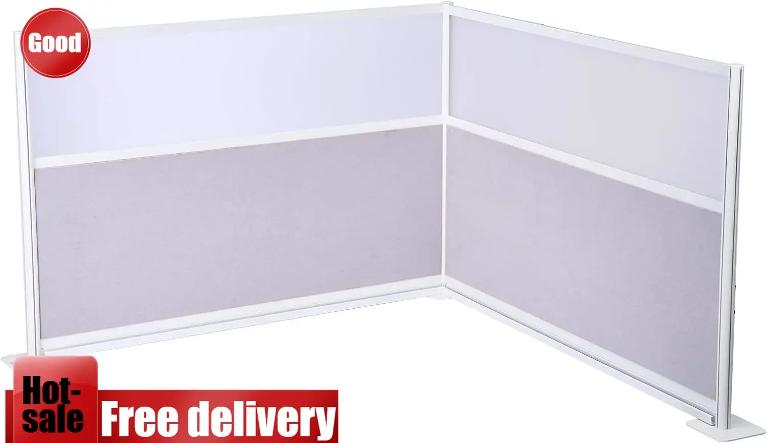 

Office Divider Privacy Partitions 2 Pack 72 x 48 Room Divider Walls PET Workstation Cubicle Partition with Frosted Acrylic