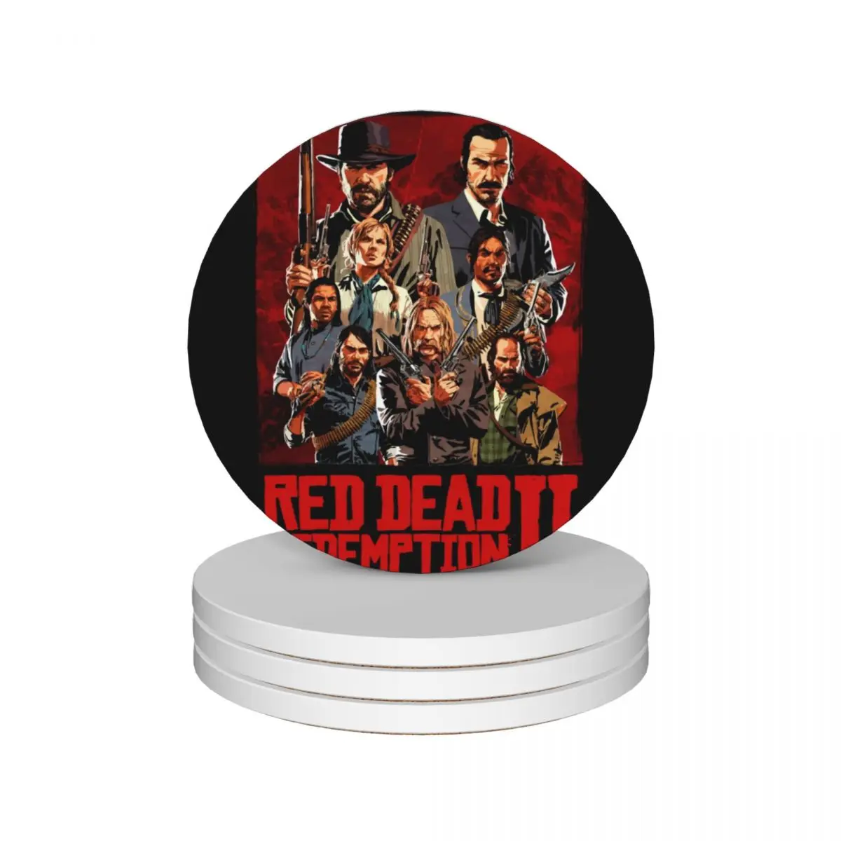 

red dead-rdr Ceramic Coasters (Set of 4) cute set mat for dishes table decoration and accessories mug mat Coasters