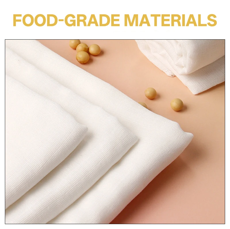 Reusable Nut Milk Cloth Bag Strainers Unbleached Natural Cotton Cheesecloth Cheese Yogurt Tofu Filter Kitchen Fine Mesh Strainer