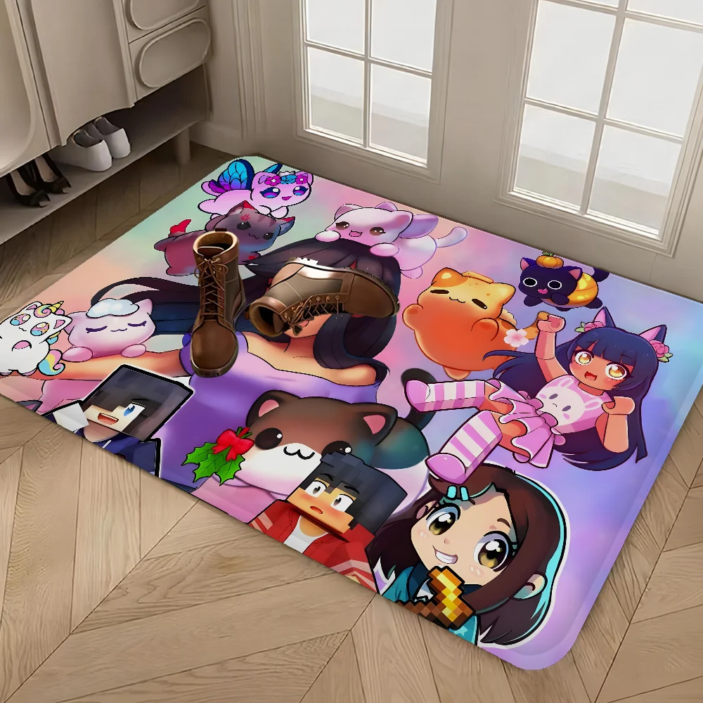Cute Aphmau With Wings Door Mat Nordic Style Home Doormat Bathroom-Toilet Mats Bedroom Bedside Mats