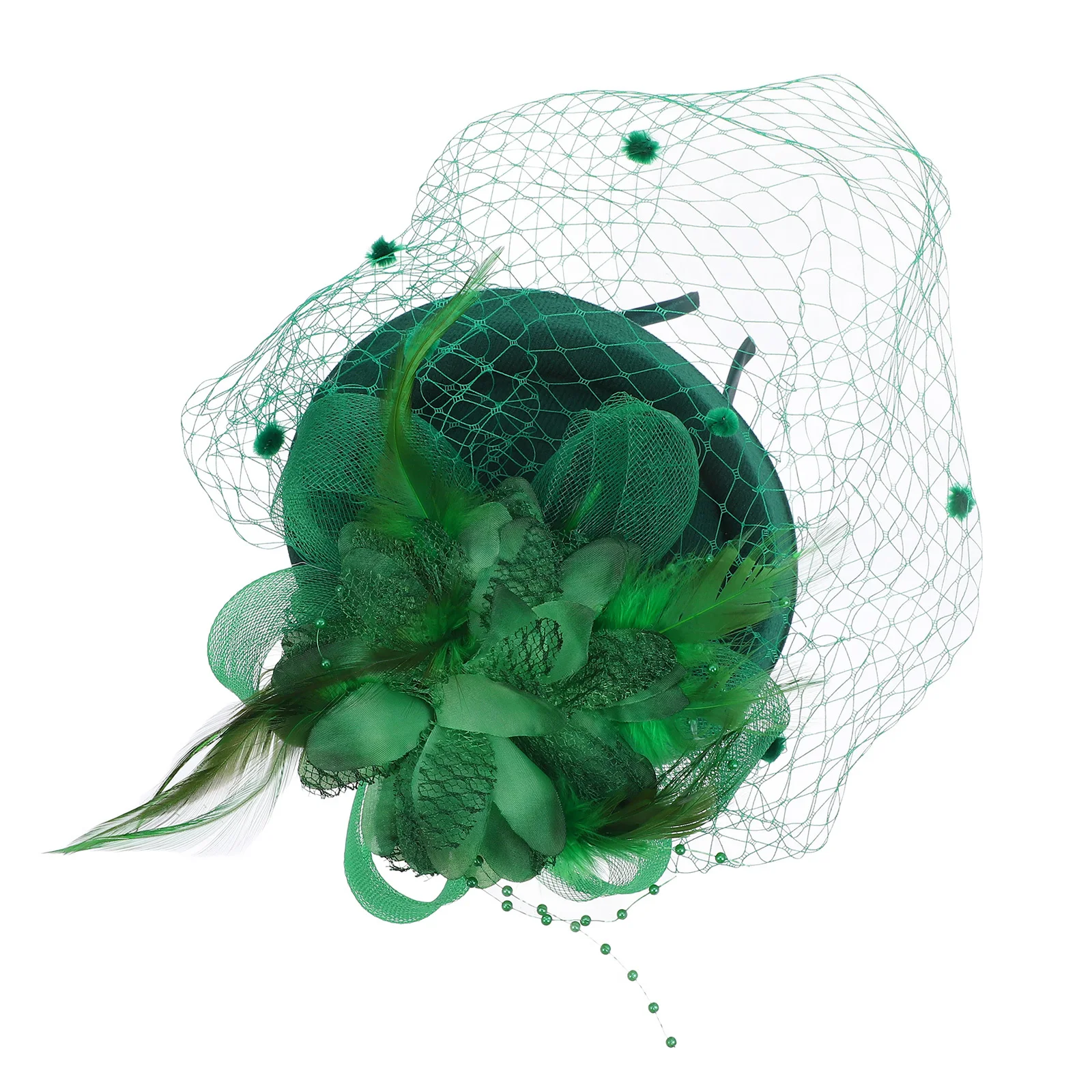 

Элегантная винтажная вуаль-волшебница, повязка на голову, сетчатая вуаль, свадебные аксессуары для волос, заколка для волос с шлейфом, вечерние головной убор для чайной церемонии