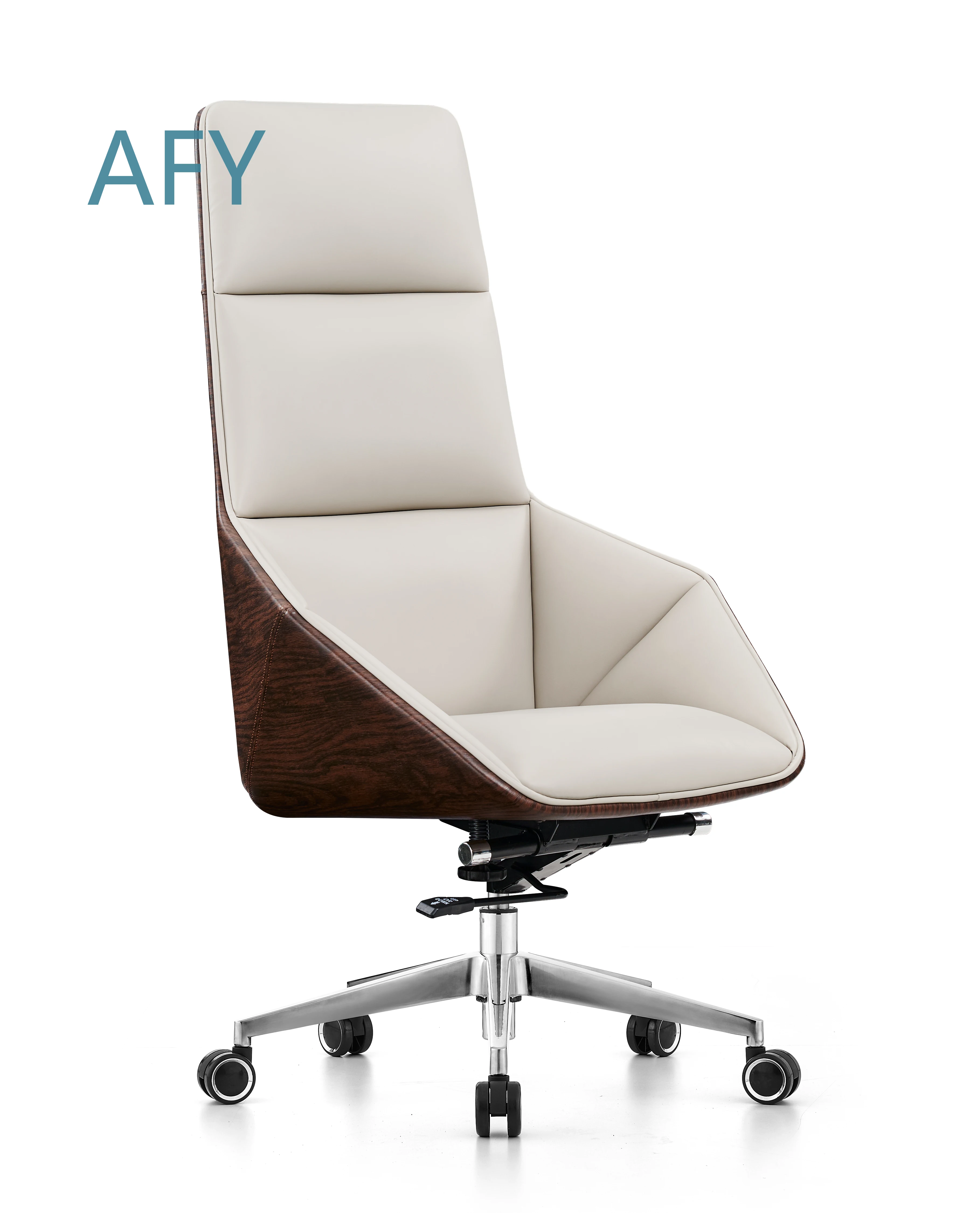 Ergonomic Office Chair with Adjustable Headrest Lumbar Support PU Leather Mesh Back for Home Office Workstation Desk Chair