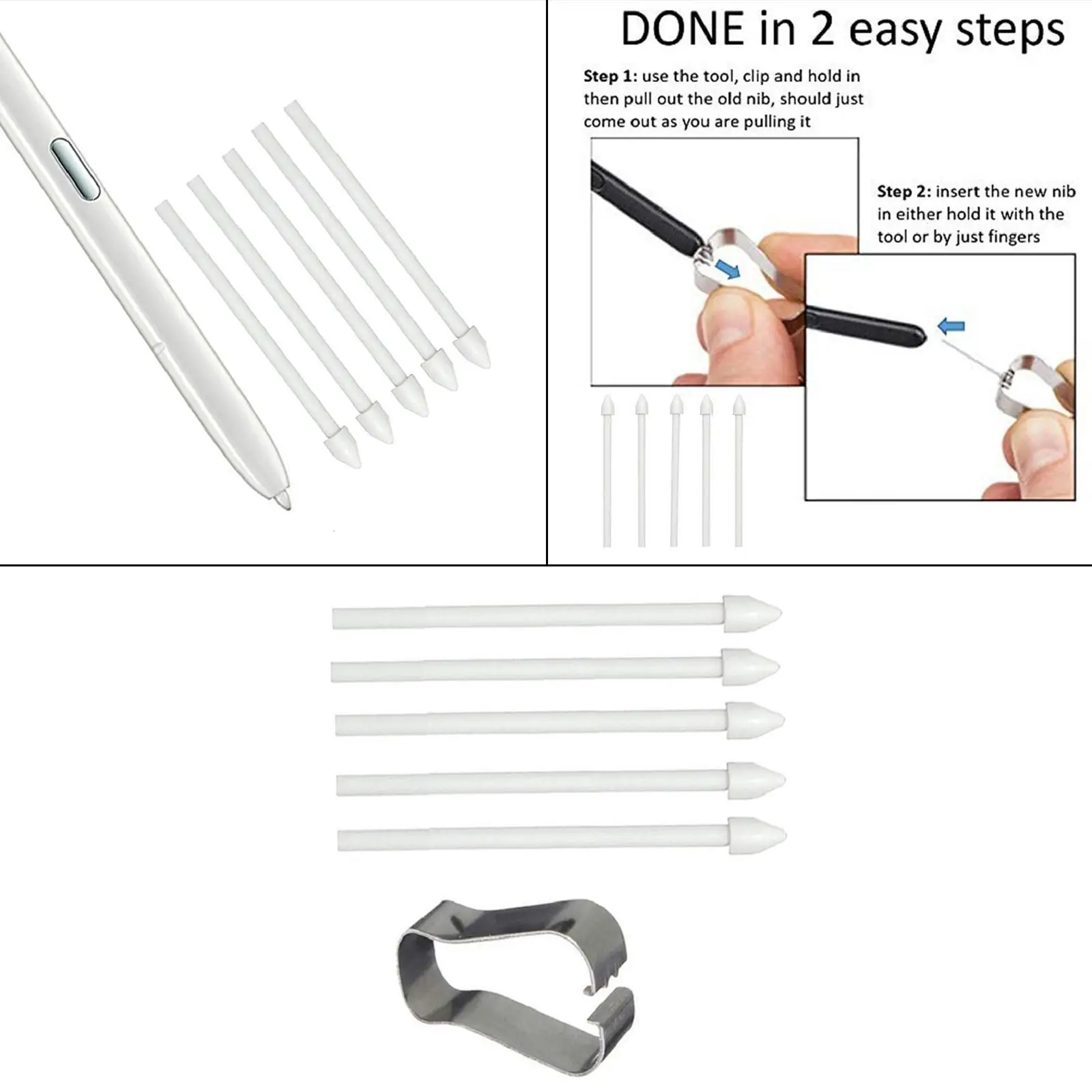 Stylus Tips Pen Nibs Replacement Durable Carbon Fiber Tablet Pencil Tool for Samsung Tab S6 Lite S7 S7 Plus Note20