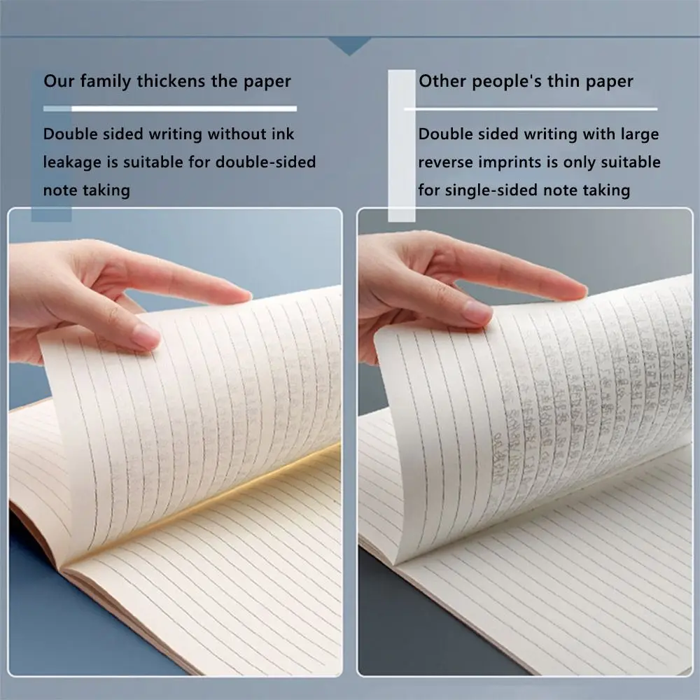 A4/B5 Kraft Cover Notebook Vintage Diary Book Grid/Lined Notepad Students Writing Book Portable Blank Sketchbook For School