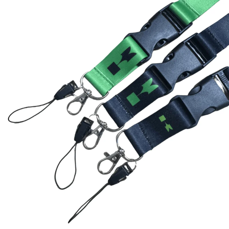 2025 جديد كاواساكي دراجة نارية المفاتيح الرقبة ارتداء بطاقة الهوية تمرير الحبل الأسود النايلون طويل كيرينغ الشريط مفتاح العلامة الزينة