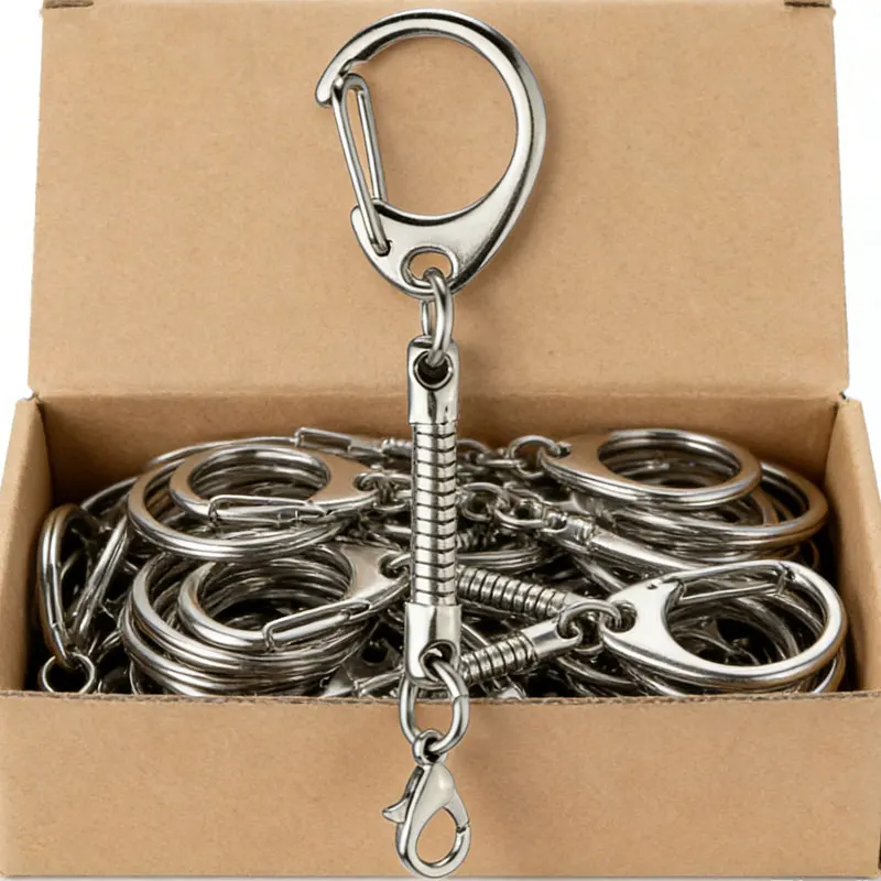 Double Hanging Head Metal Keychain Buckle