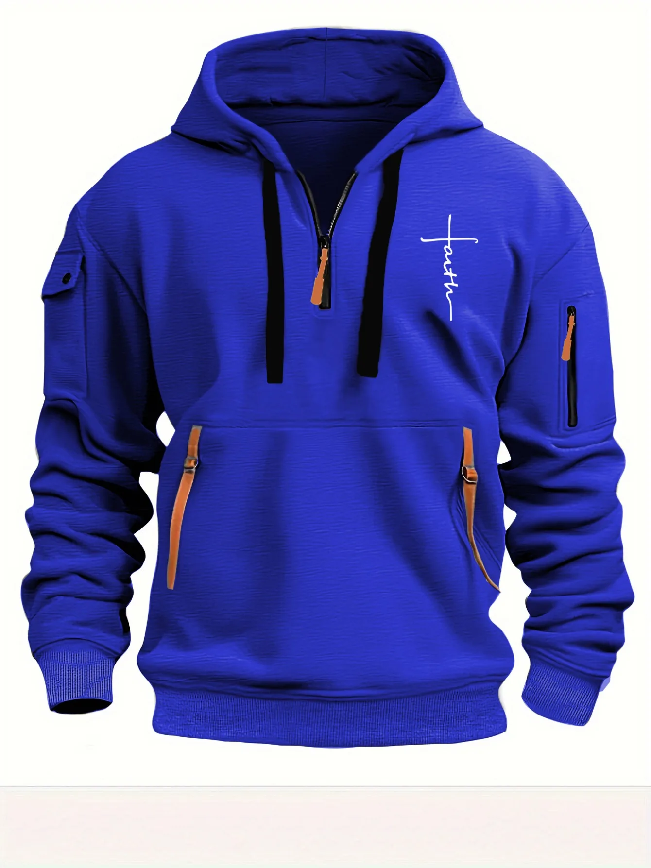 Autumn/Winter Halloween Men's Fleece-Lined Printed Hoodie/Hoodie/Outdoor Sports Jacket/Casual Trendy Quality Hoodie