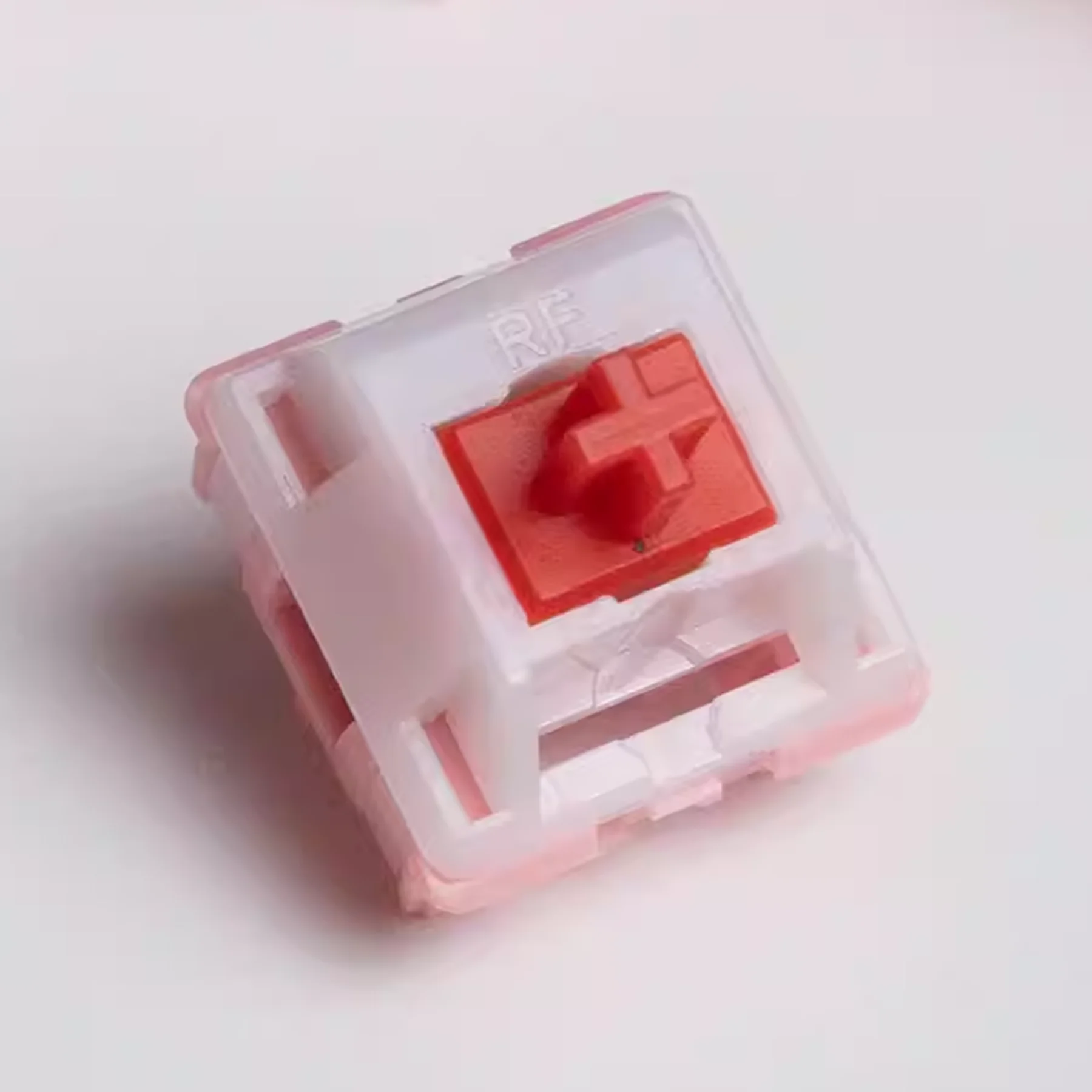 Interruptores de teclado lineales HMX Strawberry Soda Switch HiFi, recorrido de tecla de 3.8 mm, interruptor mecánico nítido LY PA12 P5 KOS de 22 mm para teclado.