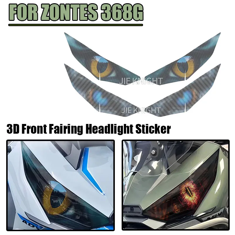 

Headlight Sticker Waterproof Motorcycle Decals for Zontes 368G 2024 Accessories Head Light Motorbike Stickers