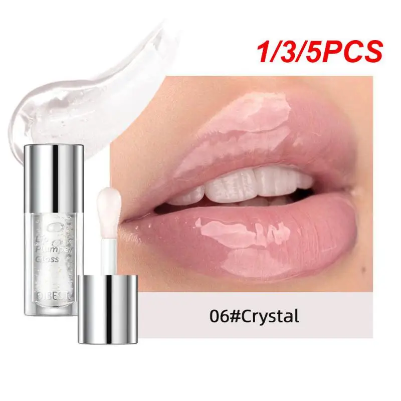 1/3/5PCS Mirror Water Glass Lip Oil Non-sticky Cup Plumping Lipstick Lip Gloss Lip Balm Lasting Moisturizing And Moisturizing