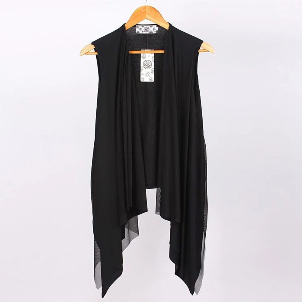 Mens Dark Soft Lightweight Sleeveless Cardigan Vest Summer Streetwear Fashion Breathable Nightclub City Boy Tank Top Cape 2026