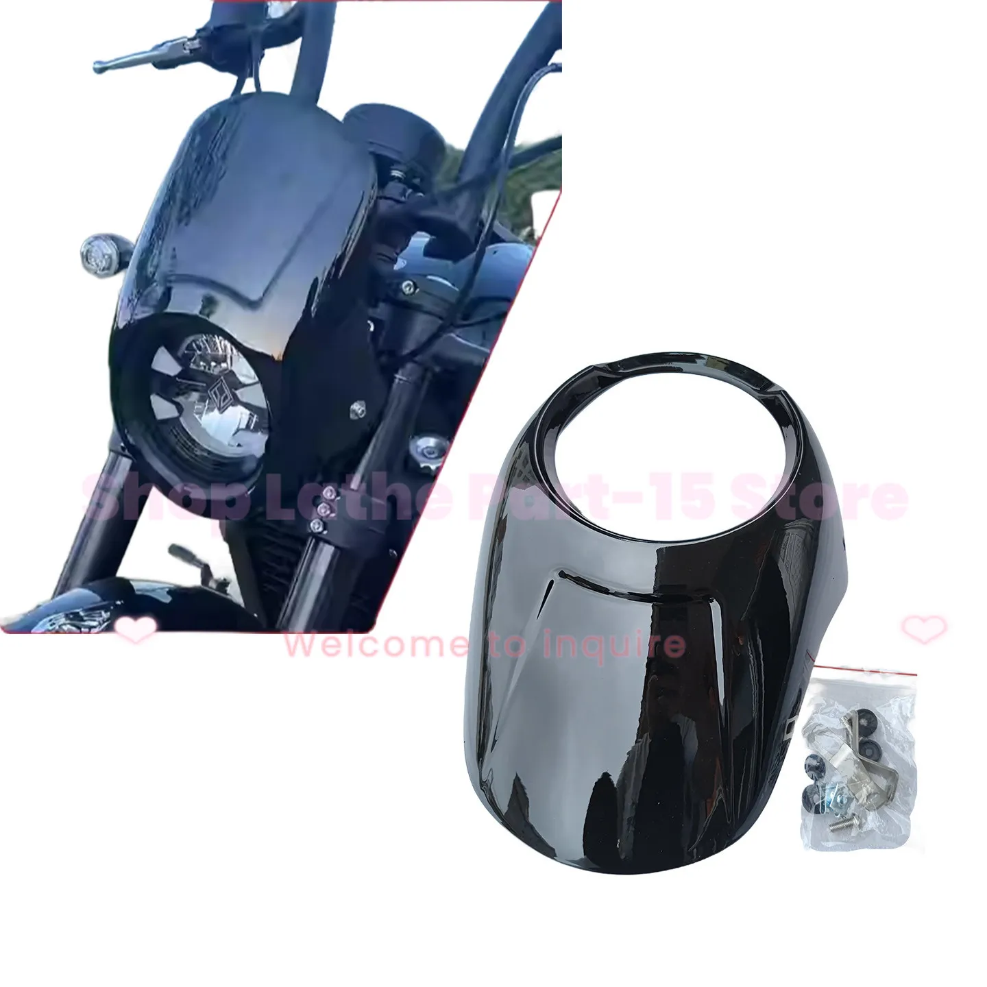 For Keeway V Cruise RKV125 RKV125C Retro Hood Modified Front Windshield