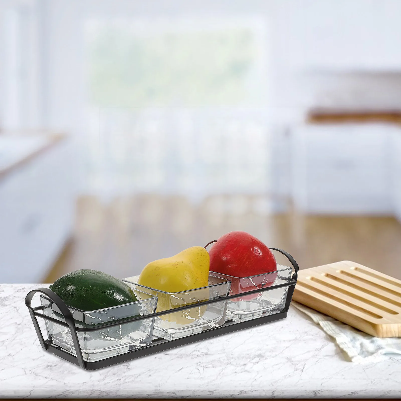 

1Set Fruit Plate Snack Tray Glass Bowls Tray for Party Serving Nuts Candy Dry Fruit Dish Snack Platter Serving Trays