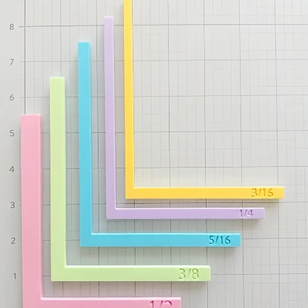 5/7pcs Multi-size Paper Crafting Alignment Guides Precision Layering Matting Spacers Paper Positioning Rulers Set
