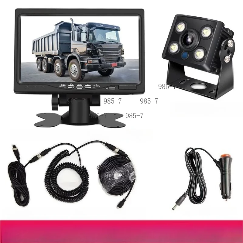AHD High Definition Infrared Night Vision Reversing Image System,12V-24V Universal Rearview Camera Kit for Traction Semi-trailer