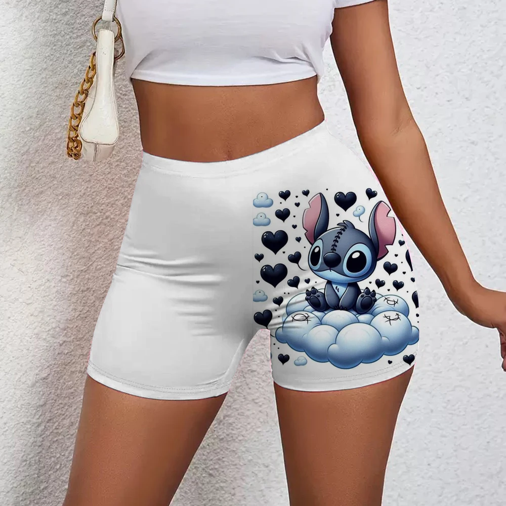 Custom Stitch Angel Volleyball Biker Gym Shorts Damen Anime Athletic Workout Yoga Shorts